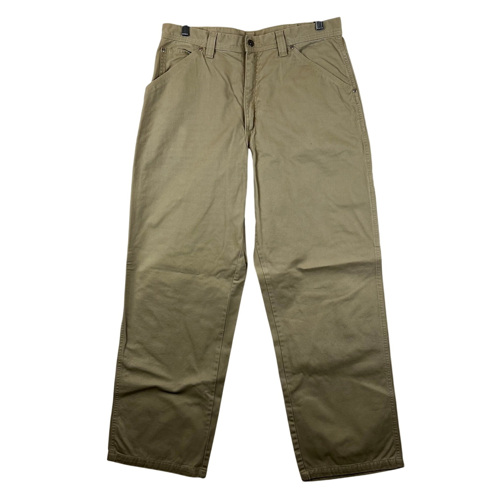 VTG Wrangler Carpenter Pants Mens 34x32 Utility Khaki Wide Leg y2k 90s‎ Cargo